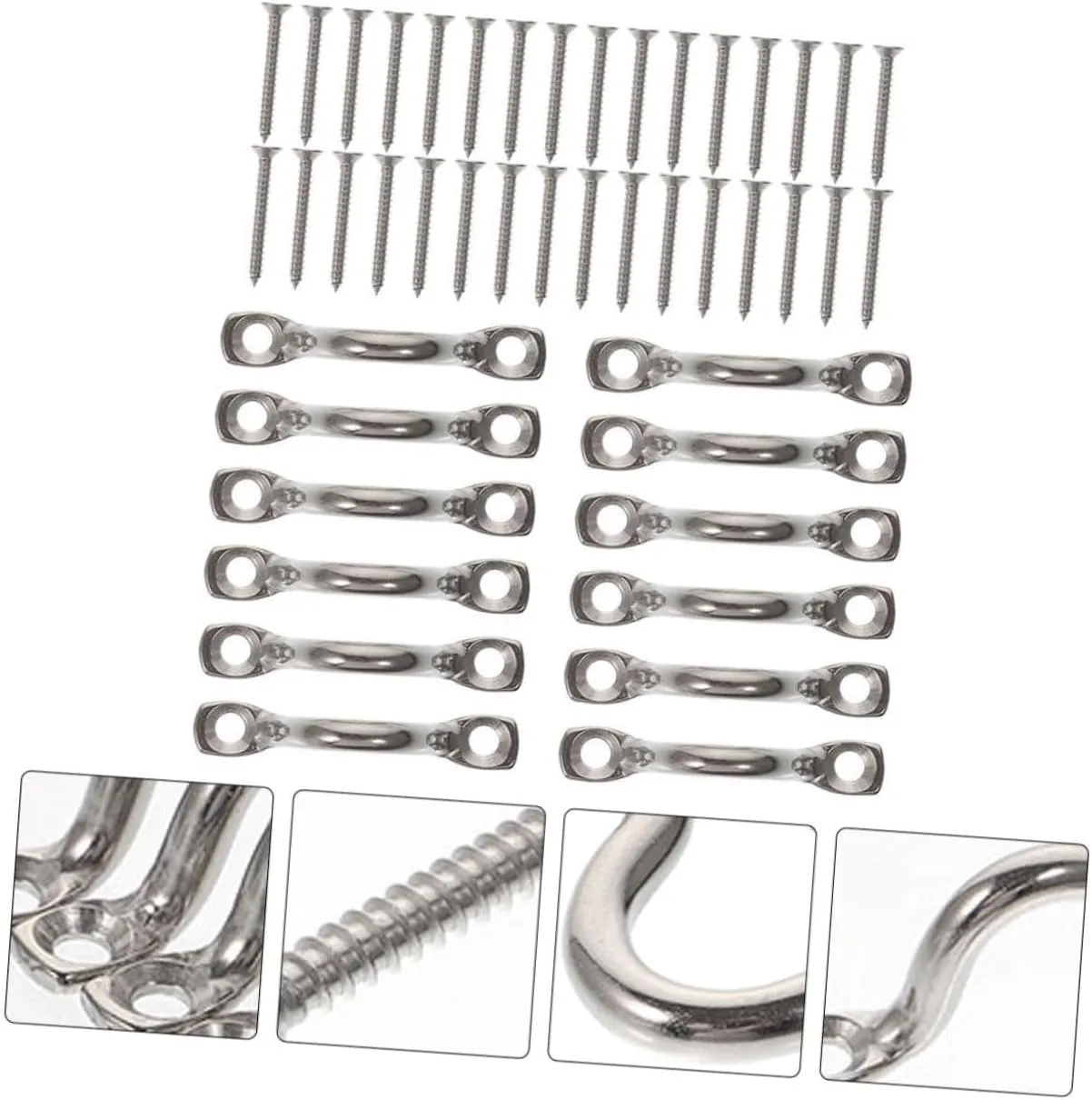 1 Set Kayak Door Knob Door Handle Stainless Pad Eye Straps Marine Boat Hardware Pad Eye Straps for Boats