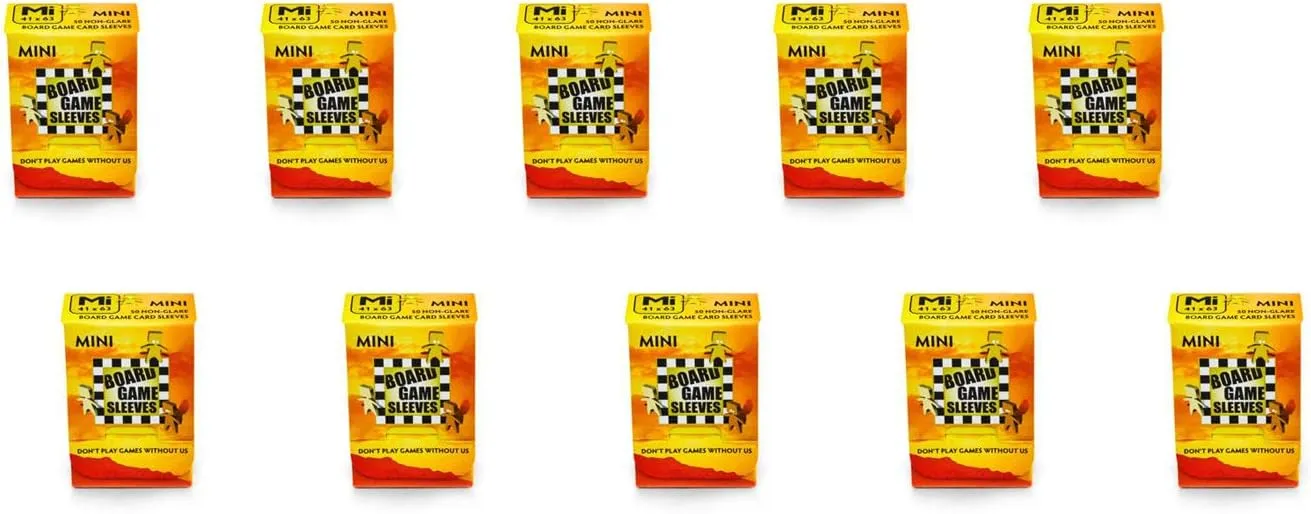 10 Packs Arcane Tinmen Non-Glare Board Game Sleeves 50 ct Mini Size Card Sleeves Display Case