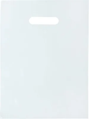 100 Clear Plastic Bags with Handles - 12"x15" Glossy Retail Shopping Bags for Small Business, Boutique, Gift and Trade Show
