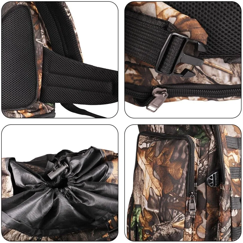 100L Camping Hiking Backpack, Large Military Tactical Backpack Waterproof Travel Daypack Survival Rucksack Bushcraft Backpack Lightweight Outdoor Camping Bag,Digital Camo