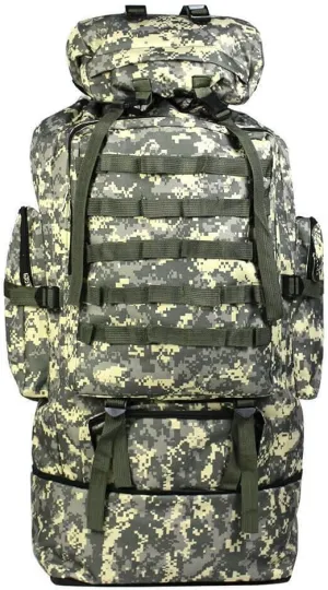 100L Camping Hiking Backpack, Large Military Tactical Backpack Waterproof Travel Daypack Survival Rucksack Bushcraft Backpack Lightweight Outdoor Camping Bag,Digital Camo