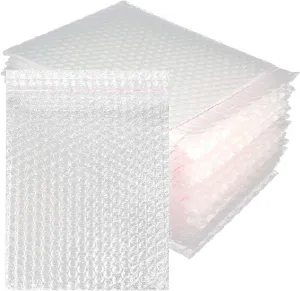 100PCS Bubble Out Bags 7”x 8-1/4”Clear Bubble Mailers, Self-Sealing Double Walled Bubble Pouch Bags for Packing, Moving, Shipping, Mailing, Bubble Cushioning Wrap Bags