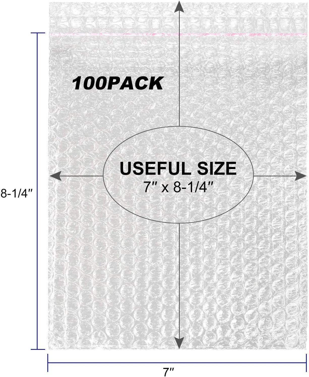 100PCS Bubble Out Bags 7”x 8-1/4”Clear Bubble Mailers, Self-Sealing Double Walled Bubble Pouch Bags for Packing, Moving, Shipping, Mailing, Bubble Cushioning Wrap Bags