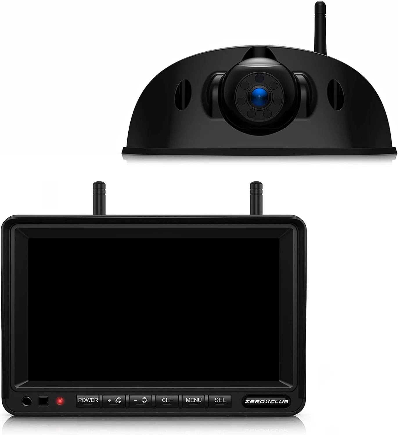 1080P 7" Wireless RV Backup Camera System, Compatible with Furrion Pre-Wired RV Truck Trailer, DVR Monitor & IR Night Vision Rear View Camera, IP69K Waterproof, Adjustable Parking lines, BW7