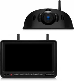 1080P 7" Wireless RV Backup Camera System, Compatible with Furrion Pre-Wired RV Truck Trailer, DVR Monitor & IR Night Vision Rear View Camera, IP69K Waterproof, Adjustable Parking lines, BW7