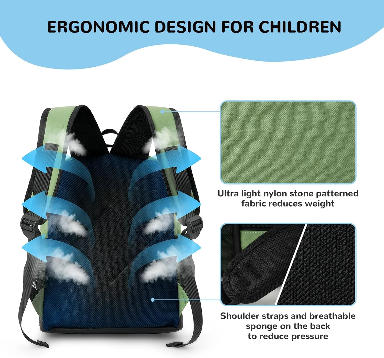 10L Small Size Casual Backpack for Kids Girls Boys Ages 3-9, Mini Waterproof Outdoor Sport Travel Hiking Camping Daypack (Khaki)