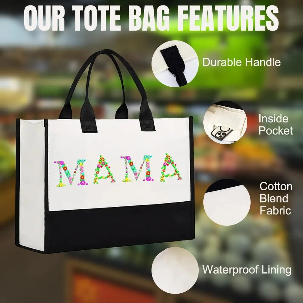 10PC Custom Embroidery/Printing Canvas Tote Bag with Your Text/Logo,Personalized Reusable Handbags Suitable for Women