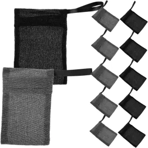 12 Pack Bags Bar Soap Pouch Foaming Mesh for Shower Travel and Household Cleaning