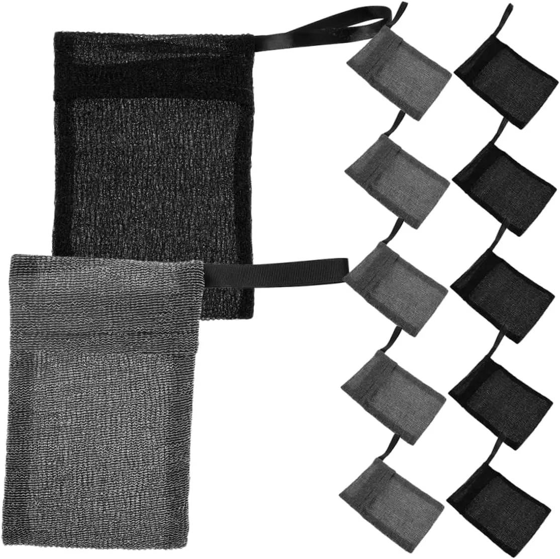 12 Pack Bags Bar Soap Pouch Foaming Mesh for Shower Travel and Household Cleaning
