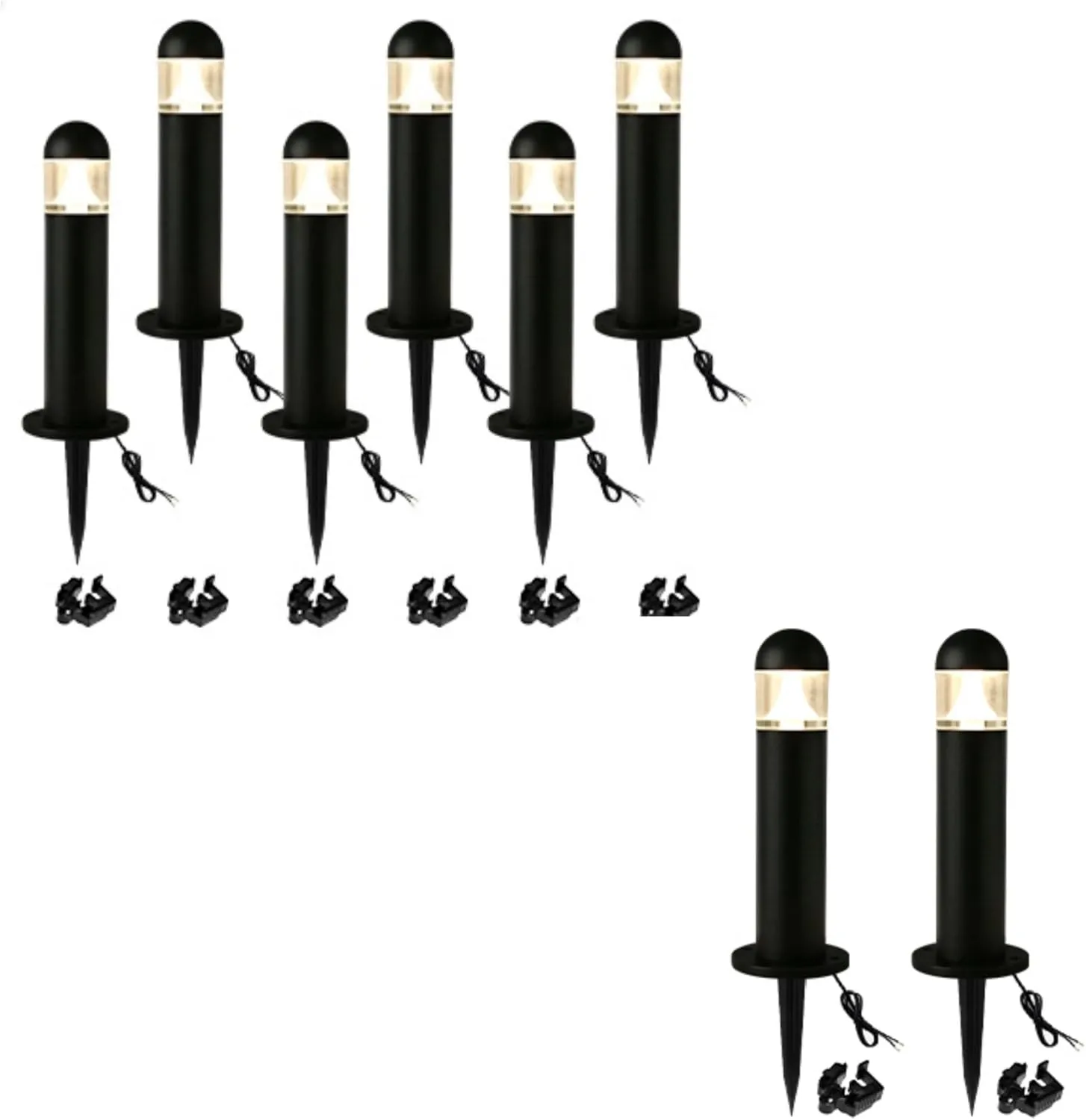 12V Low Voltage Landscape Pathway Lights, 8 Pack