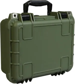 14x 11.5x 6 Inch Hard Case, Portable Weather Waterproof Protective Camera Case with Customizable Foam, Fit Use of Drones, Camera, Equipments, Green
