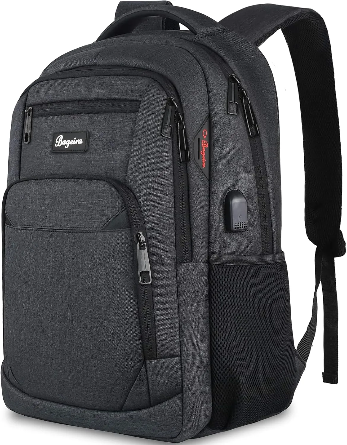 17.3 Inch Laptop Backpack, School Backpacks for teen boys, College High School Backpack. Travel Backpacks with usb Charging Port for Women Men. Anti-theft Waterproof Work Bookbags, Black
