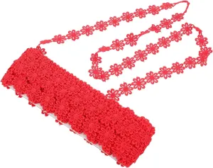 1pc Decorative Lace Trim Embroidery Lace for DIY Crafts Sewing Supplies and Garment Accessories Versatile Ribbon Bright for Handbags Headbands and More