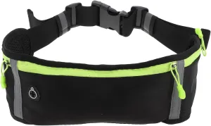 1Pc Music Sports Waist Pack Outdoor Running Bag with Reflective Strip Ergonomic Design Headphone Jack Suitable for Phones Up
