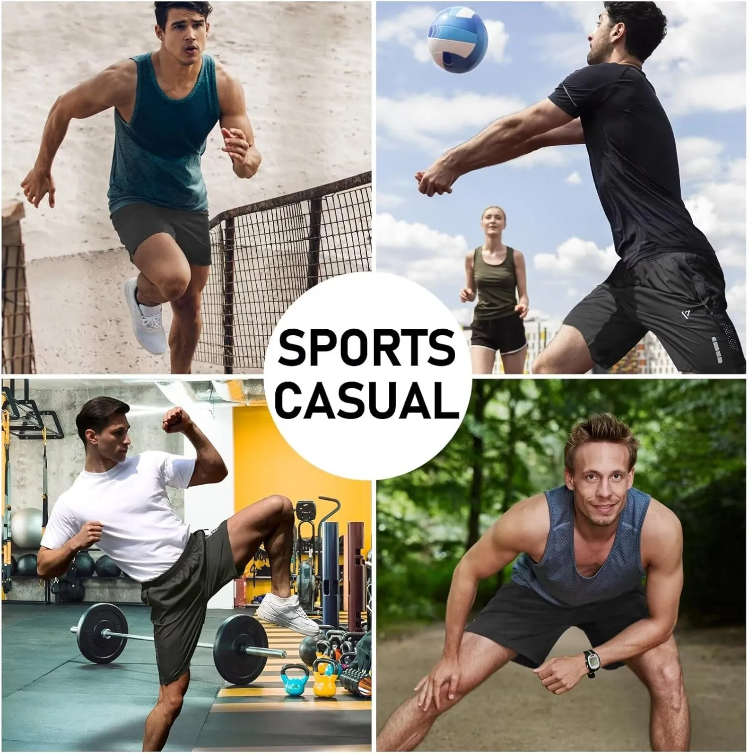 2 Pack Mens Athletic Shorts Quick Dry 7 Inch Running Shorts Breathable Mesh Gym Workout Shorts with Zipper Pockets