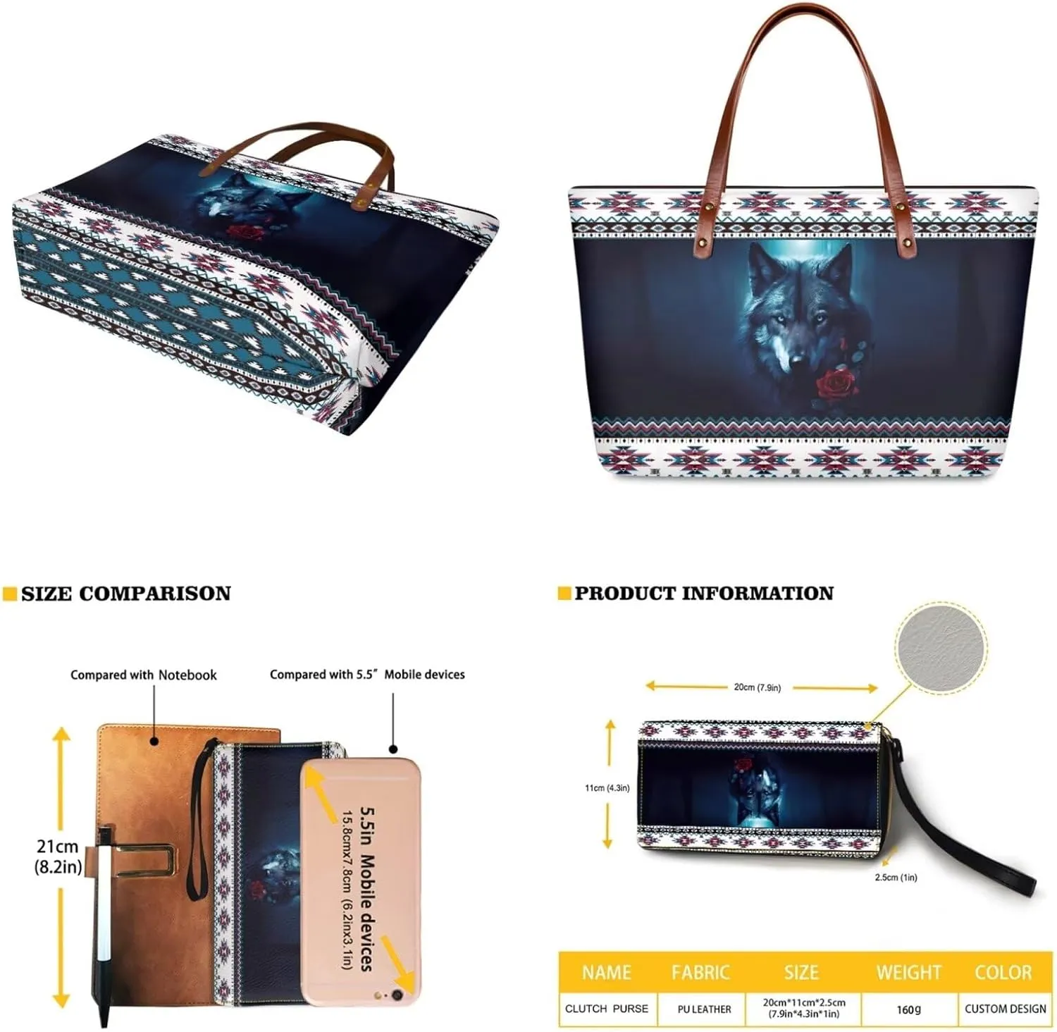 2 PCS Purse and Wallet Set for Women, Lightweight Large Top Handle Purse with PU Wallet for Work Party Shopping