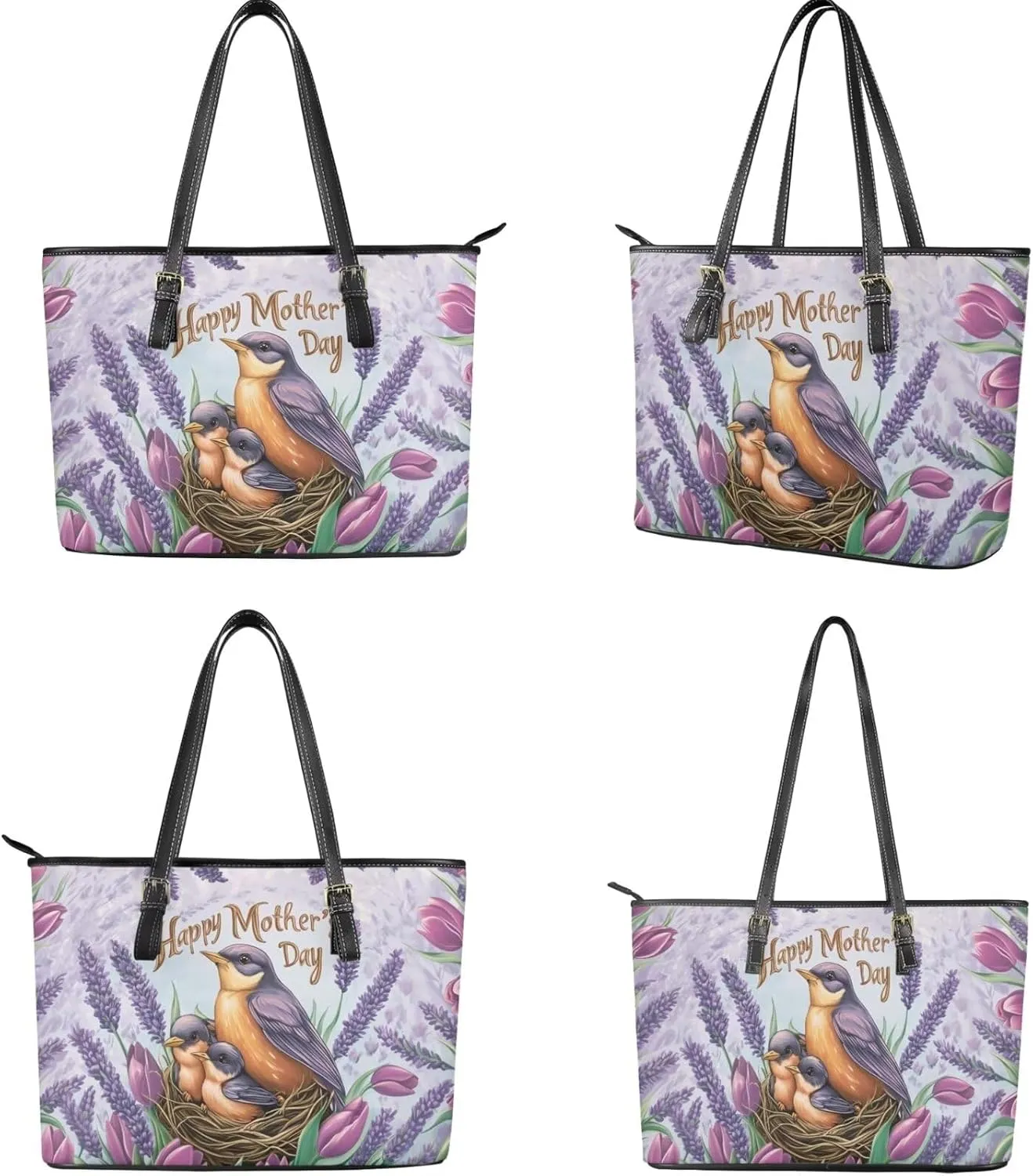 2 PCS Women Handbags Purses Wallet Tote Shoulder Bags Casualfor Ladies, Leather Tote Satchel Purse Set