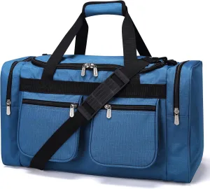 20 inch Sport Duffle Bag for men, Weekender Overnight Bag for Traveling (Blue)