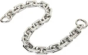 22.5 Inch Gorgeous Heavy Metal Bag Chain Purse Handle Shoulder Strap Replacement (Silver, Large)