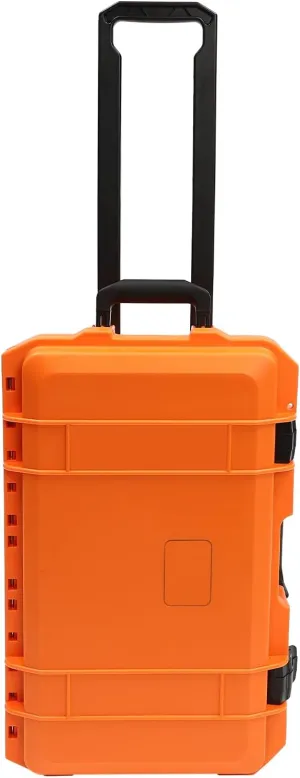 22" Protective Roller Camera Hard Case, Camera Protective Tools, Easy To Carry, Water And Shock Resistant With Foam, Protective Case For For Storing Camera Equipment And Other Valuables (Orange)