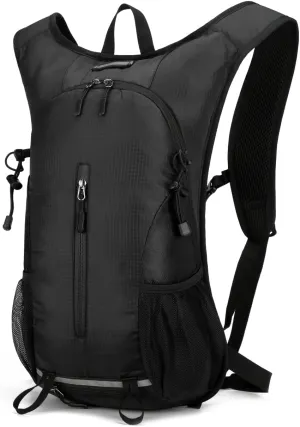 25L Ultralight Lightweight Waterproof HikingBackpack Foldable Travel Camping Hiking Outdoor Sports Backpack Daypack with reflective strips(black)