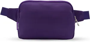 2L Purple Fanny Pack for Women Men, Large Everywhere Belt Bag with Adjustable Strap 55", Fashion Waist Bag Mothers Day Gift for Wife, Crossbody Bag Water-resistant for Travel, Sports, Hiking