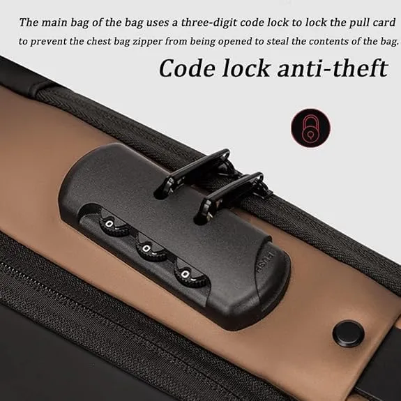 2PCS Carbon Fiber Streamline Anti-Theft Sling Bag, Carbon Fiber Streamline USB Charging Shoulder Bag
