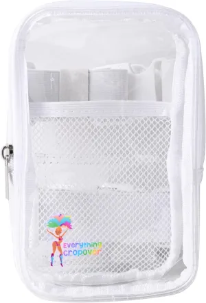 3-IN-1 Thigh Bag Fanny Pack Crossbody | Stadium Leg Harness Waist Bag | Rave Leg Pack with Buckles | Clear