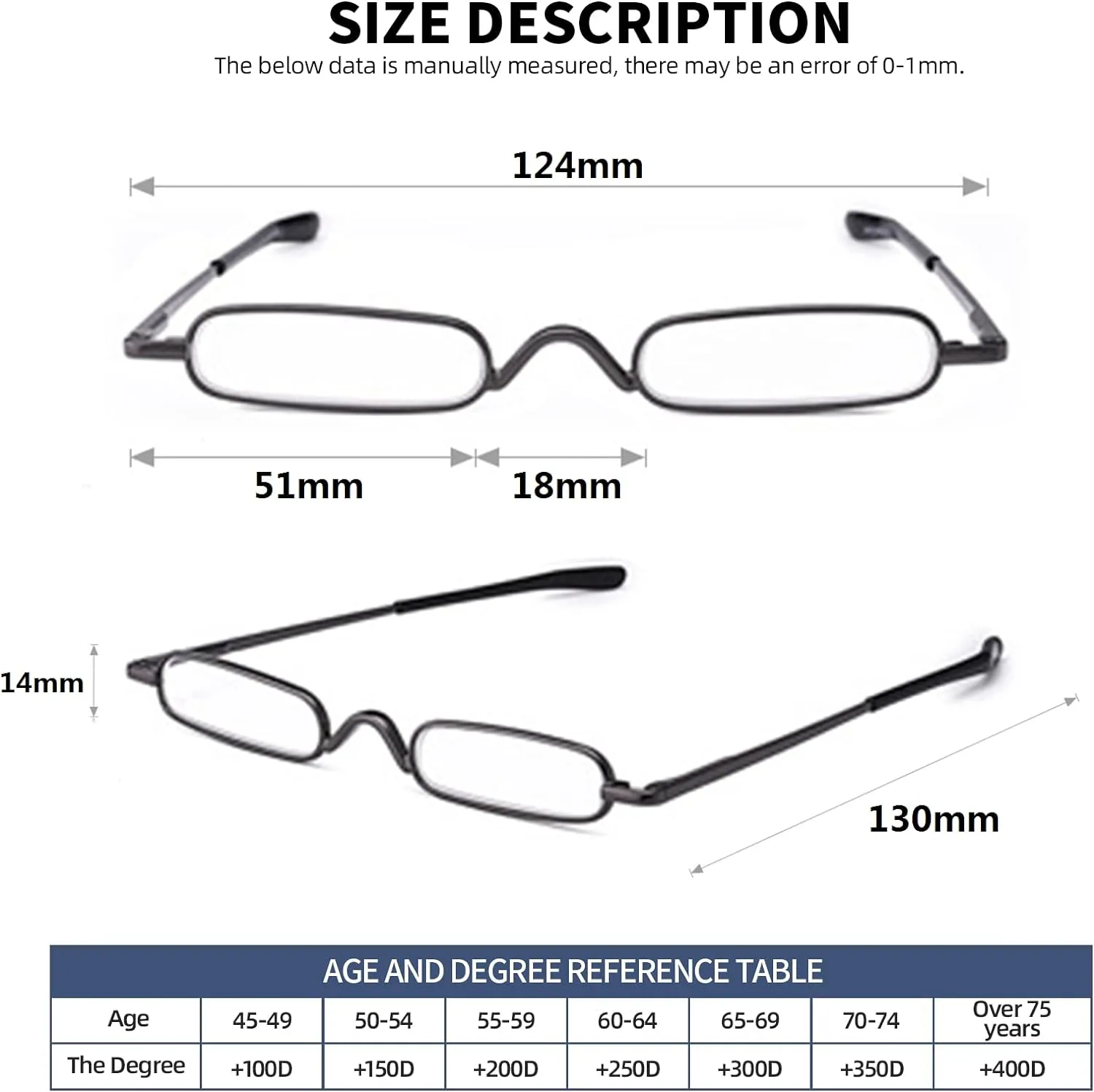3 Pack Mini Slim Pen Reading Glasses - Compact Readers with Pen Clip Case Spring Hinge Metal Frame Eyeglasses (Black,  1.75)