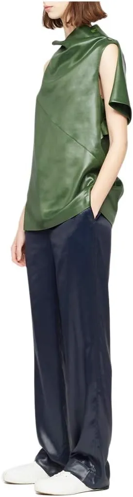 3.1 Phillip Lim Lacquered Leather Cape Top