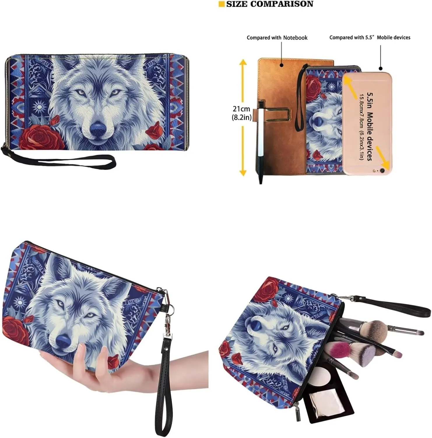 3PCS Tote Bag with Wallet, Purse and Wallet Set for Women Large Top Handle Purse Casual Satchel Handbag