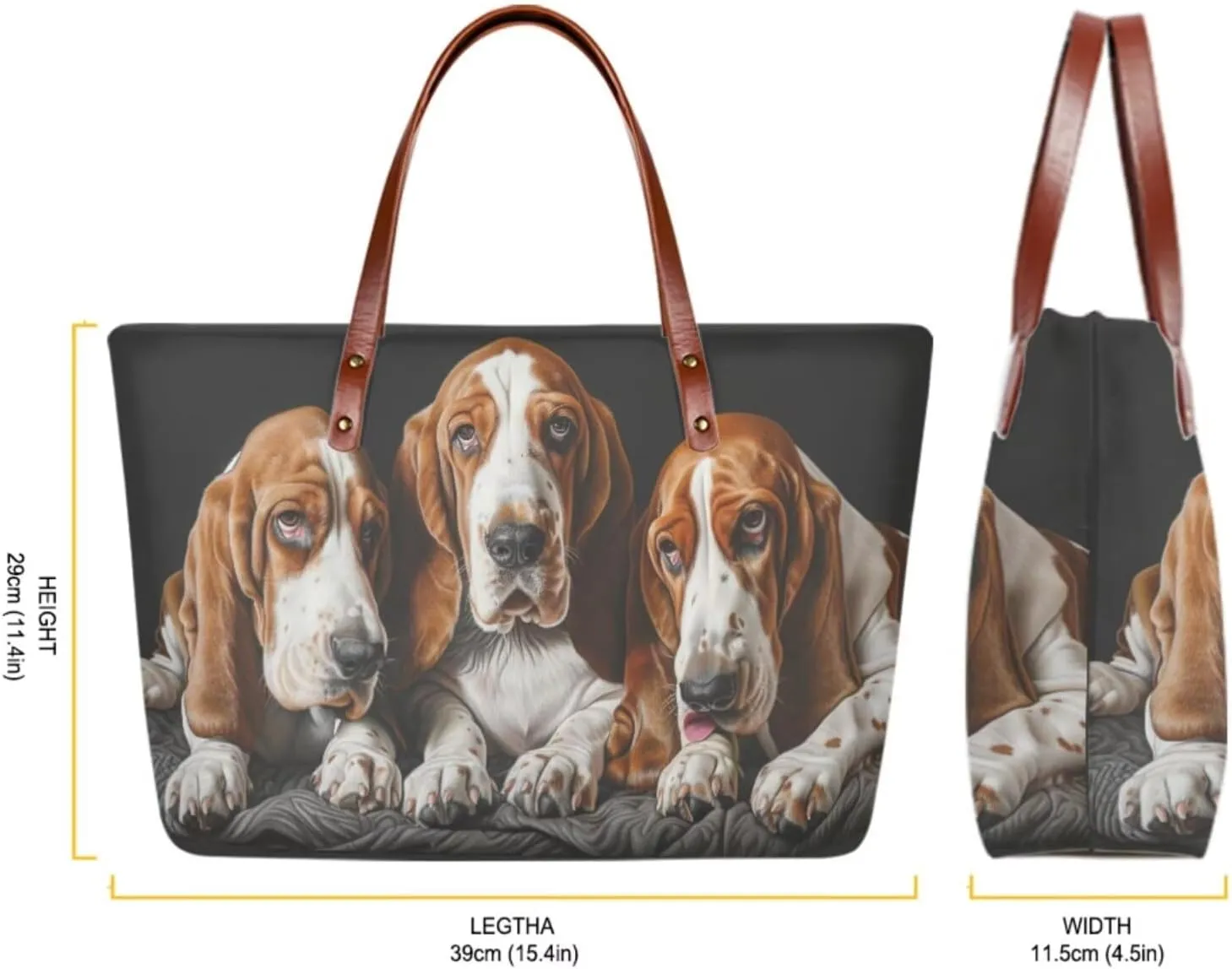 3PCS Tote Bag with Wallet, Purse and Wallet Set for Women Large Top Handle Purse Casual Satchel Handbag