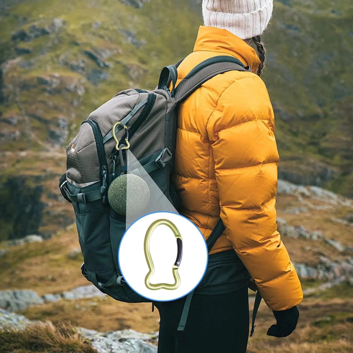 4Pcs Fish Shape Carabiner Clip KeyRings Carabiner Keychains Metal Spring Hook For Purse Handbag Hardware