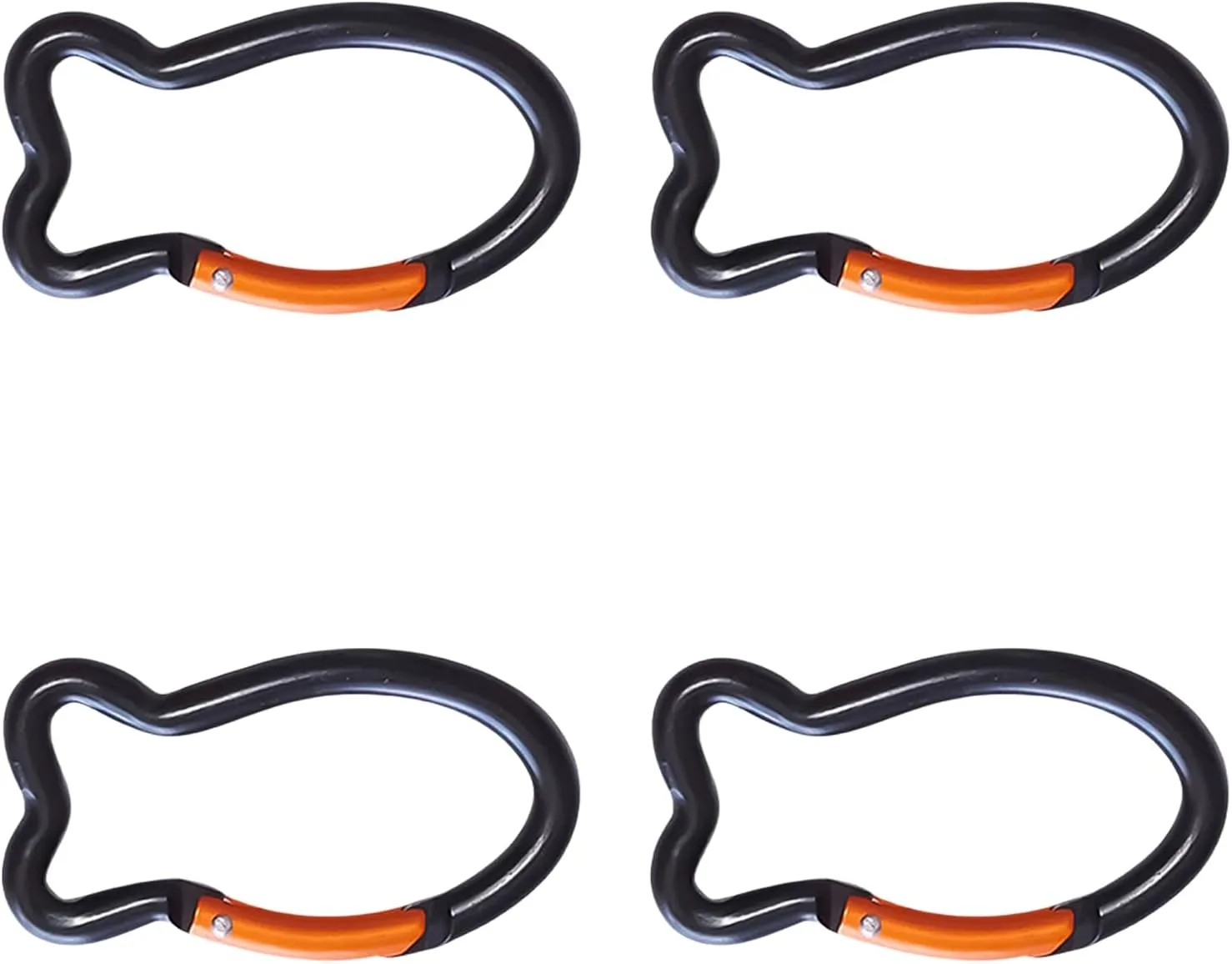 4Pcs Fish Shape Carabiner Clip KeyRings Carabiner Keychains Metal Spring Hook For Purse Handbag Hardware