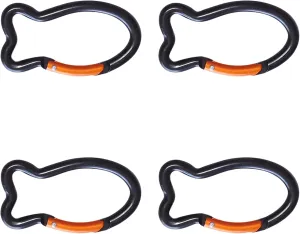 4Pcs Fish Shape Carabiner Clip KeyRings Carabiner Keychains Metal Spring Hook For Purse Handbag Hardware