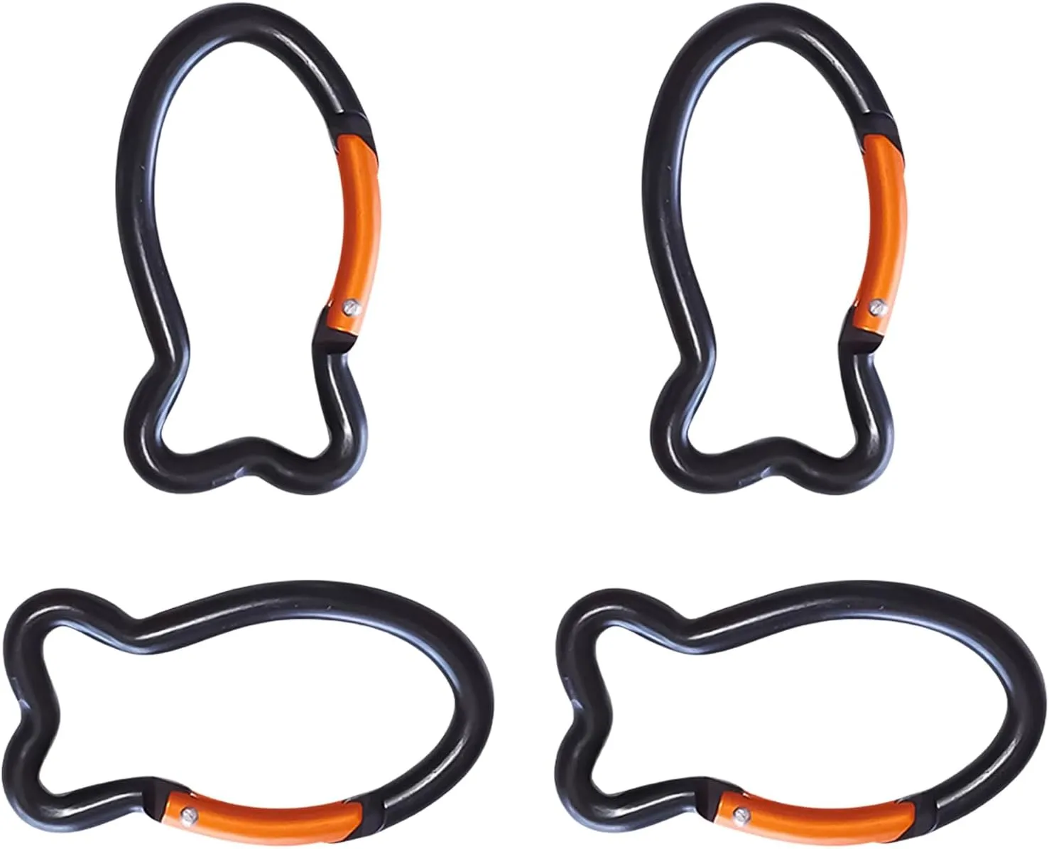 4Pcs Fish Shape Carabiner Clip KeyRings Carabiner Keychains Metal Spring Hook For Purse Handbag Hardware