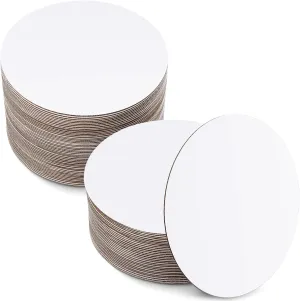 50 Pack Round Cake Boards Circle Cardboard Base Boards Grease Proof Cardboard Disposable for Baking Cake Pizza (10 Inch)