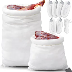 6 Pack Game Bags Hunting for Meat 4 Pcs 48 x 12 Inch and 2 Pcs 28 x12 Inch Elk Game Bags Meat Freezer with Reflective Strip Reusable Drawstring Hunting Gear for Elk Caribou Moose Deer