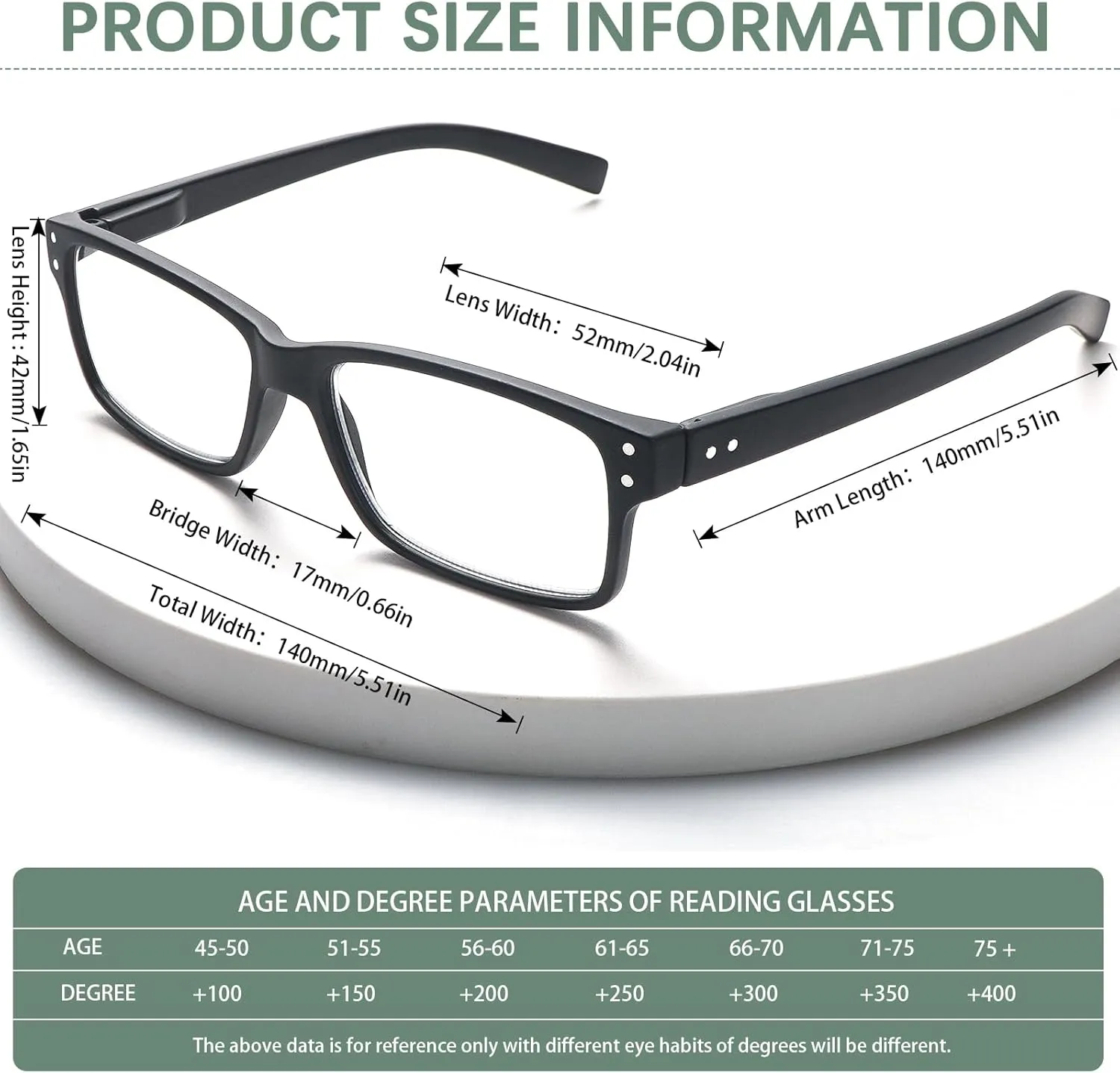 6 Pack Reading Glasses Blue Light Blocking,Spring Hinge Readers for Men Women,Black Frame Anti Glare Eyeglasses
