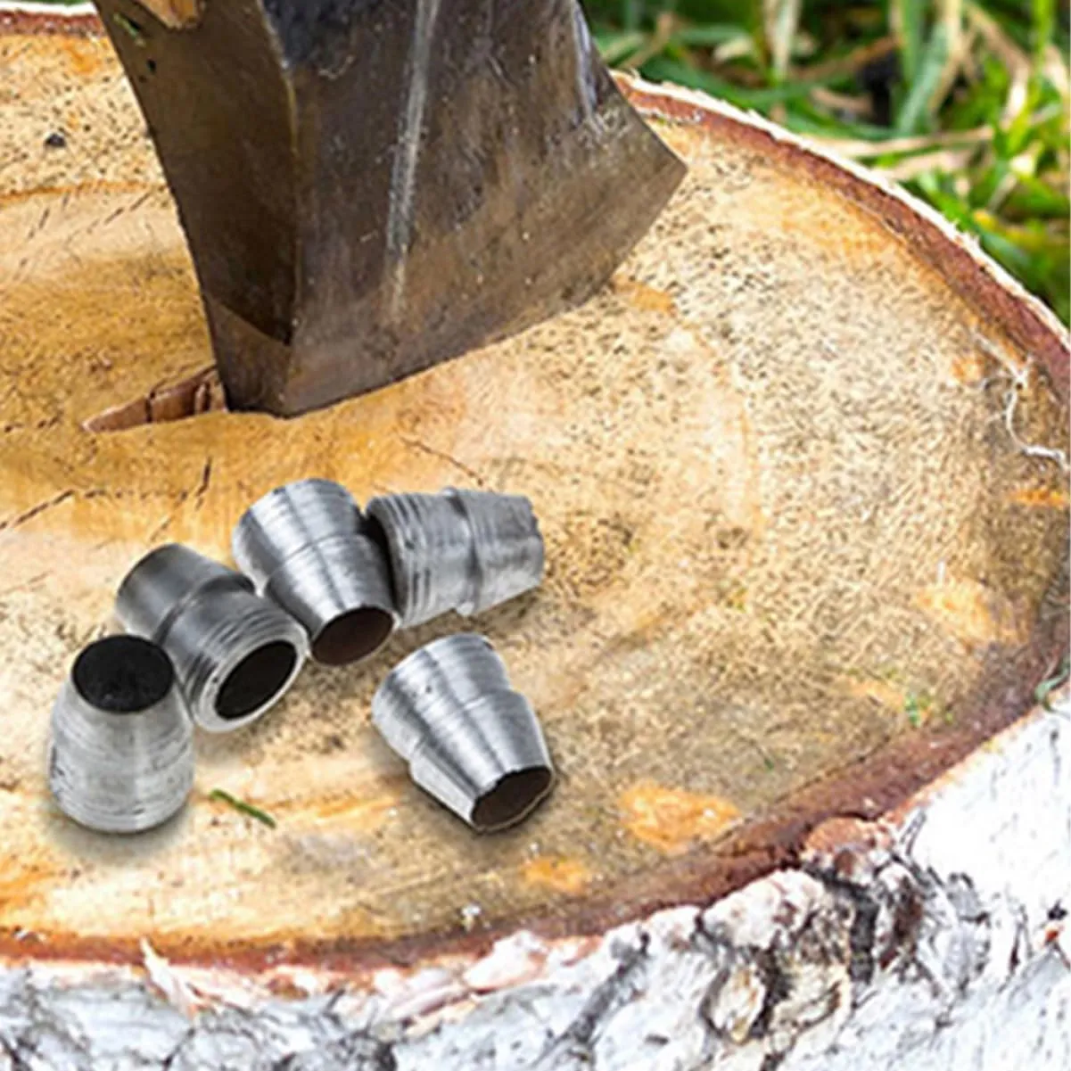6pcs Iron Wedge for Hammer Handle Axe Installation Supplies Sturdy Tapered Wedges for Tool Reinforcement Durable and Easy to Install Gardening Accessories