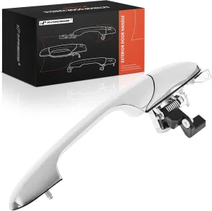 A-Premium - Exterior Door Handle Right Passenger Side Chrome Finish - Compatible with 2012 2013 2014 2015 2016 2017 2018 2019 Fiat 500