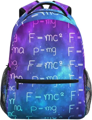 Acpiggto Backpack Daypack Shoulder Bag Physics Formula Number Space Nebula Galaxy Rucksack