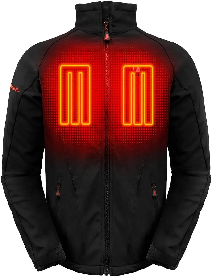 ActionHeat Mens Heated Jacket for Hunters, Skiers, Campers Soft Shell Machine Wash Heats up to 150 Degrees up to 6 Hrs
