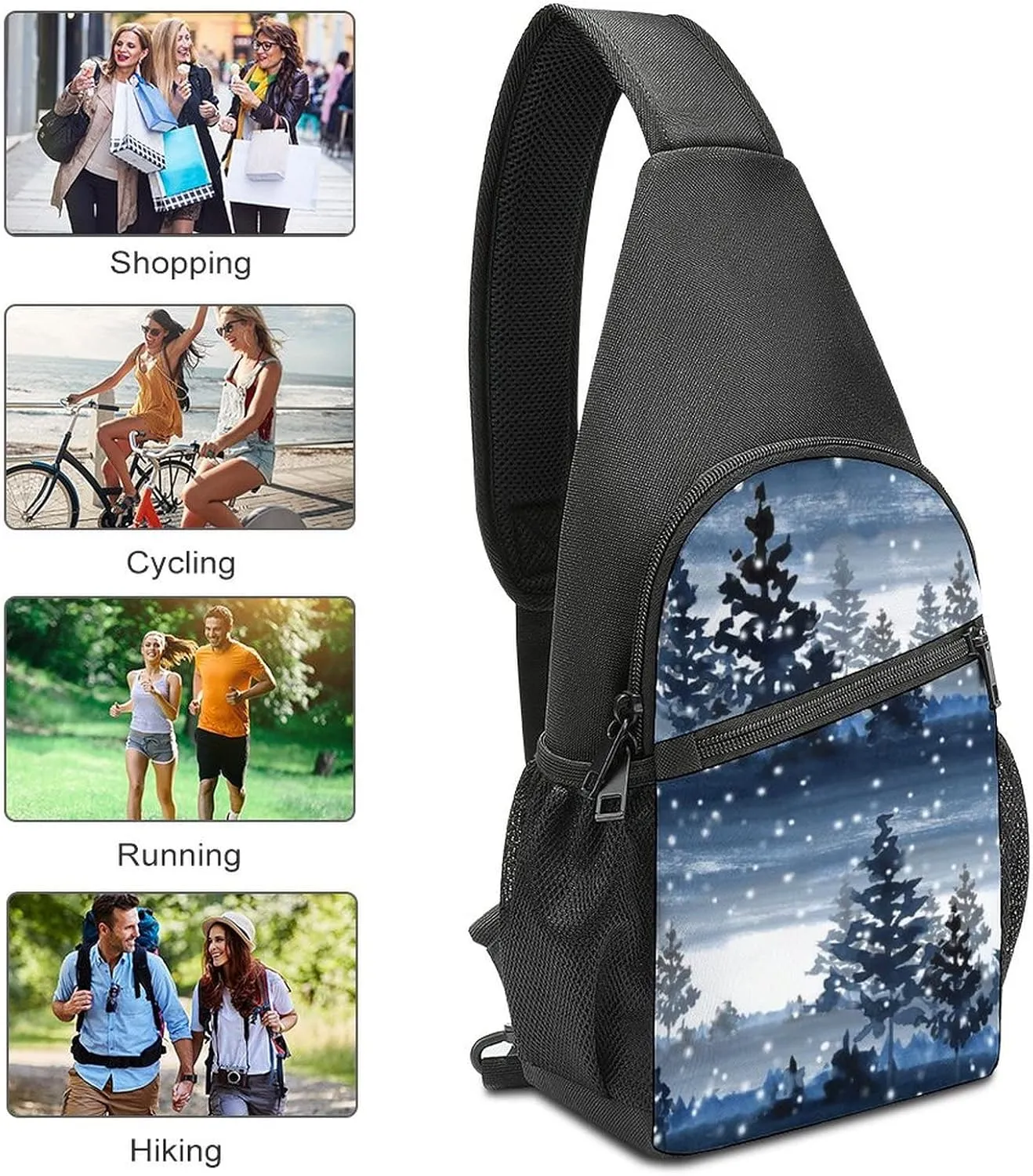 Adjustable Fanny Waist Pack Pouch, Crossbody Durable Runners Bag Wallet for Sports Cycling Gym Hiking Fitness Women Men