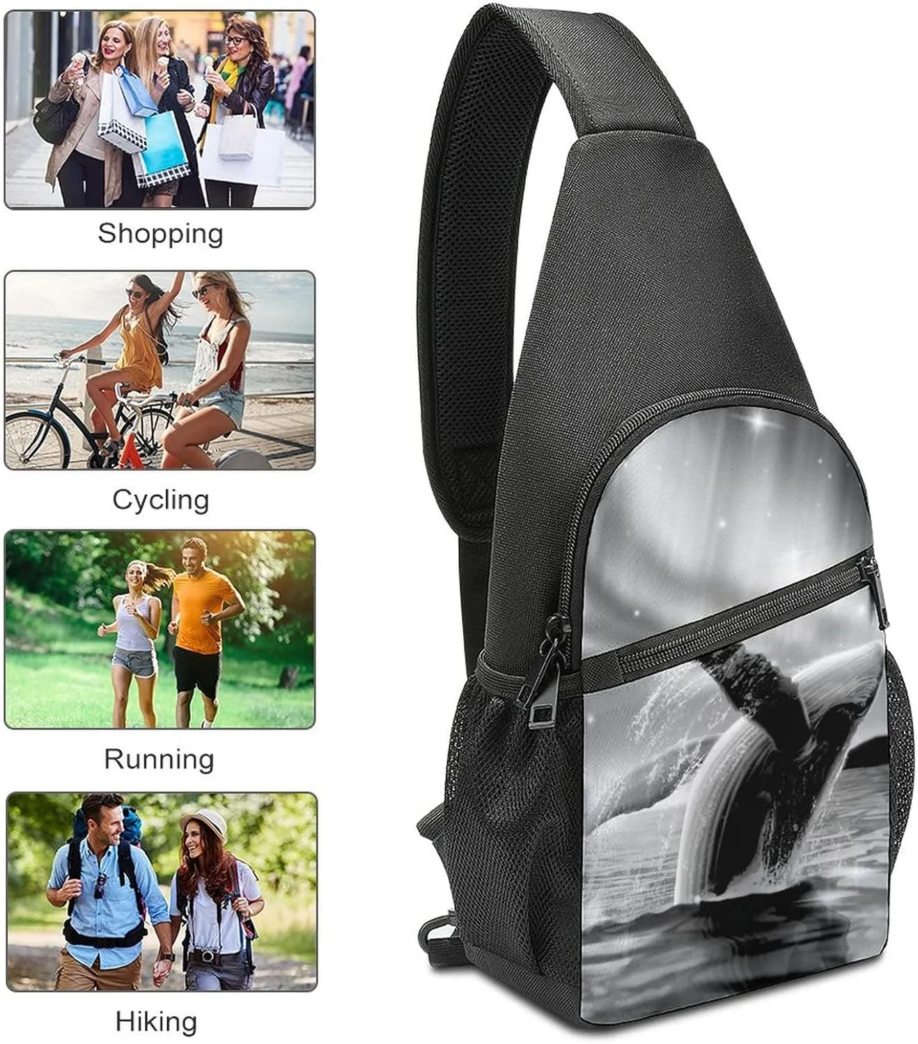 Adjustable Fanny Waist Pack Pouch, Crossbody Durable Runners Bag Wallet for Sports Cycling Gym Hiking Fitness Women Men