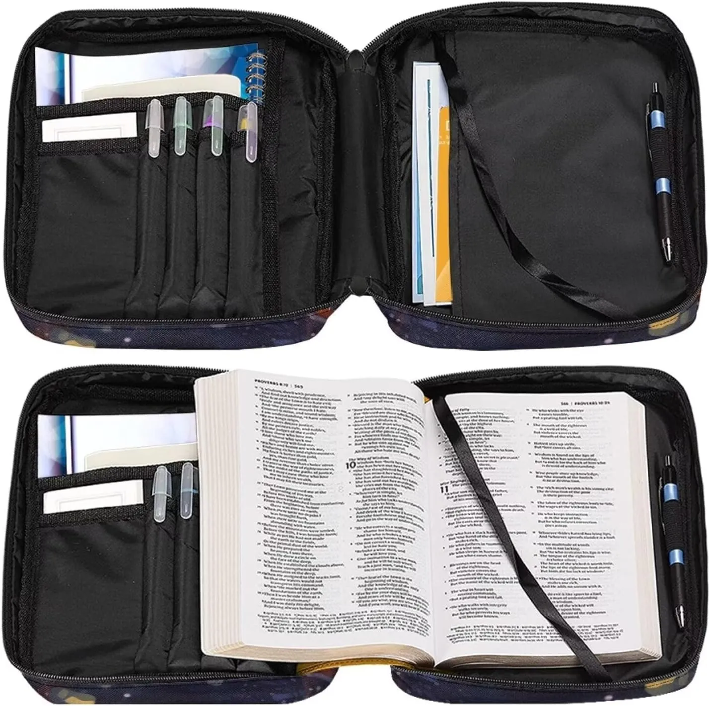 AFPANQZ 3D Deer Bible Bag with Handle Zippered Pocket Bible Cover Bible Bag with Tote Prayer Purse Scratches Resistant Bible Carrying Case