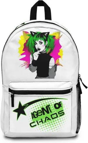 Agent of Chaos Backpack - Durable Punk Streetwear Style, Punk Rock Bag, Rebel Rucksack, Edgy Urban Pack, Anarchy Knapsack