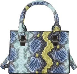 Aisi Women Leather Handbag Purse Snakeskin Pattern Shoulder Handbag PU Leather Bucket Tote Bag Top-Handle Satchel