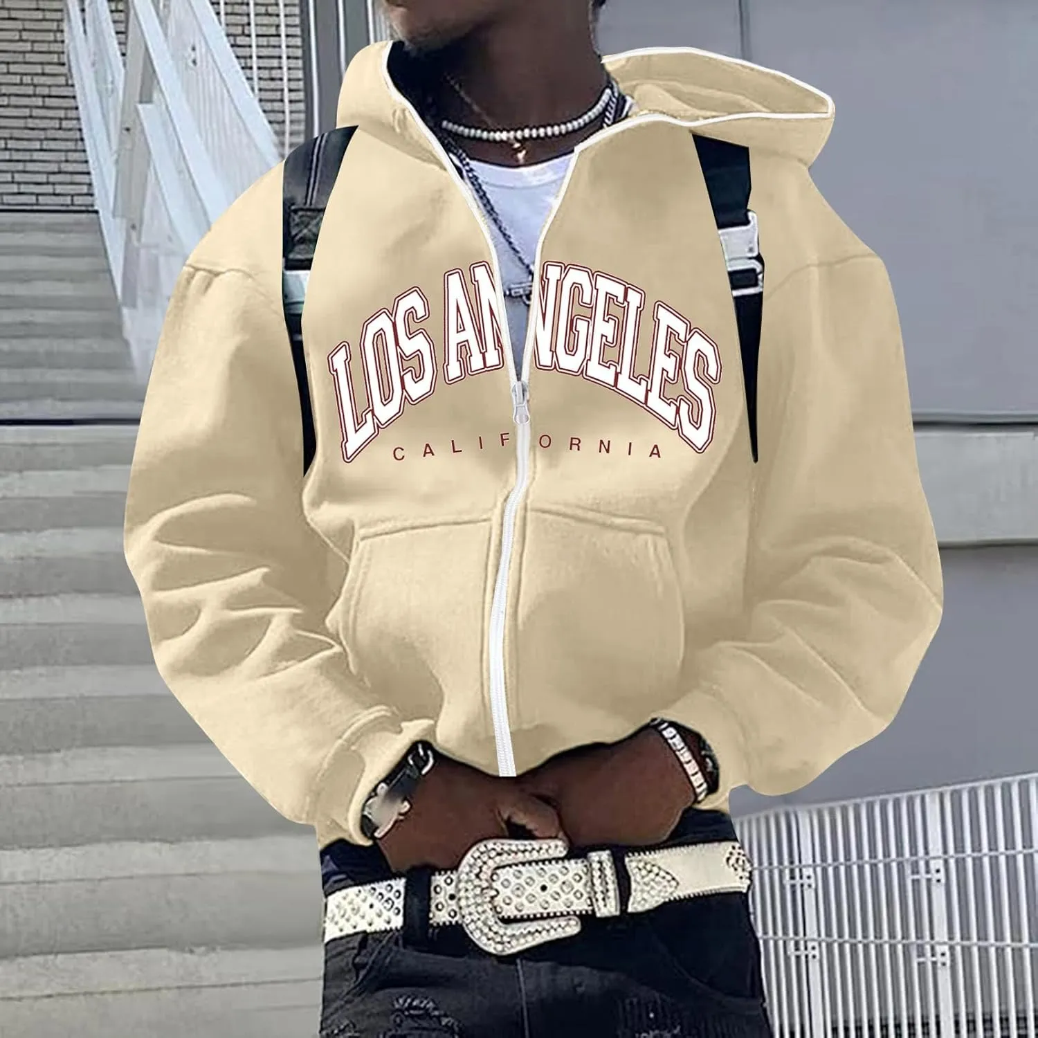 Alalaso Mens Hoodie Sweaters Cotton Long Sleeve Midweight Jersey with Hood Print Graphic Loose Fit Stylish Pullover