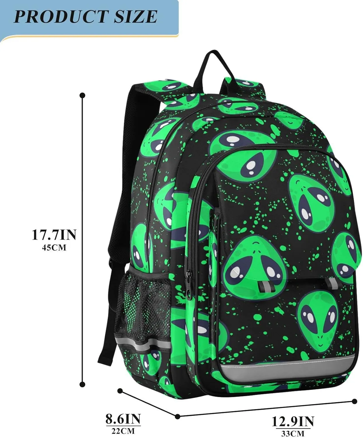 ALAZA Alien Space Doodle Fun Laptop Backpack Purse for Women Men Travel Bag Casual Daypack with Compartment & Multiple Pockets
